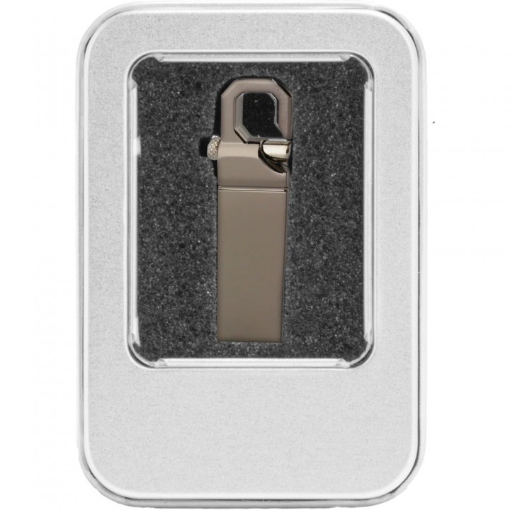 Anahtarlık Halkalı Gümüş Metal 16 GB Lazer Baskılı Promosyon USB Bellek